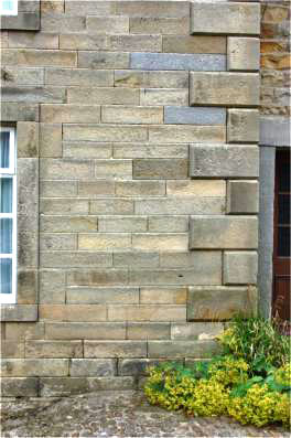 Quarried ashlar stone 1777 (front walls only)
